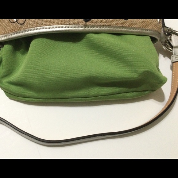 Coach Tan Mini Bag with Blue and Red Floral Design - Picture 7 of 8